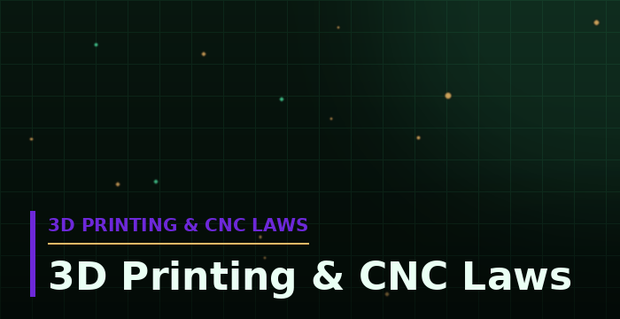 3D Printing and CNC Manufacturing Laws: Research Digest